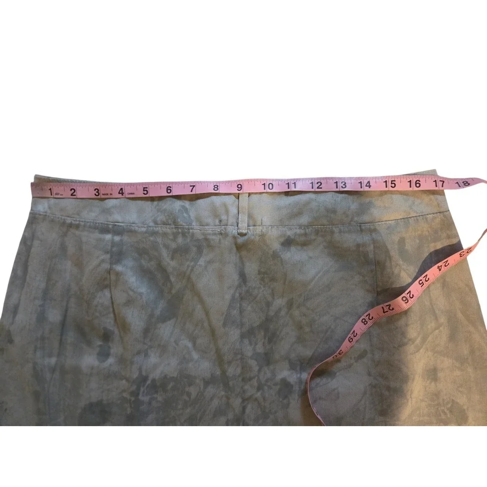 Green Vintage Wash Cargo Micro Mini‎ Utility Skirt 14 NWT 34